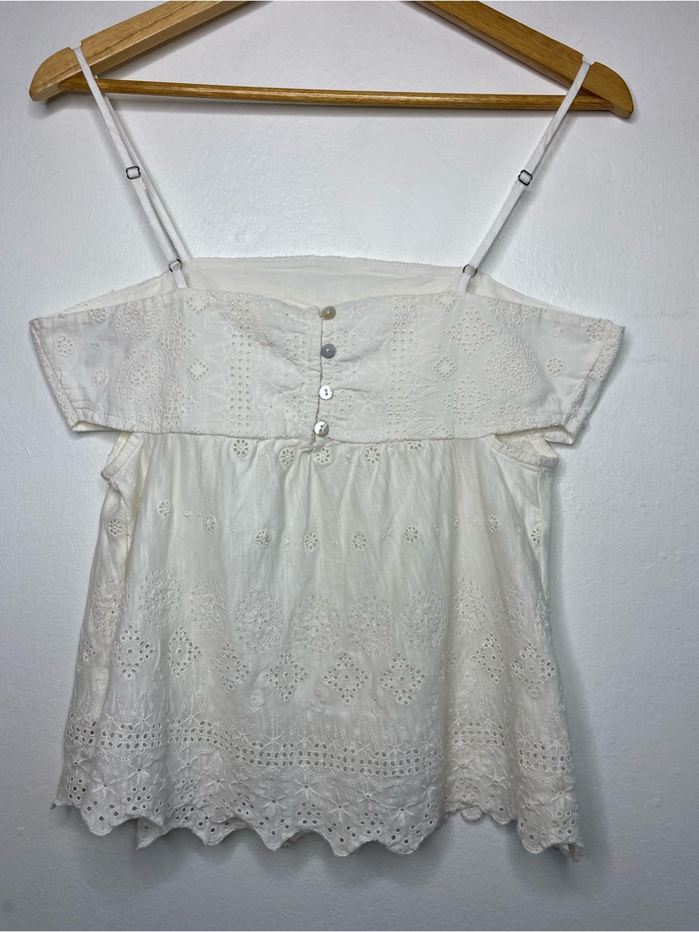 Lucky brand Eyelet cropped top Size S Boho Festival Hippie Summer - Picture 5 of 7